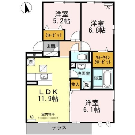 Sビレッジの物件間取画像